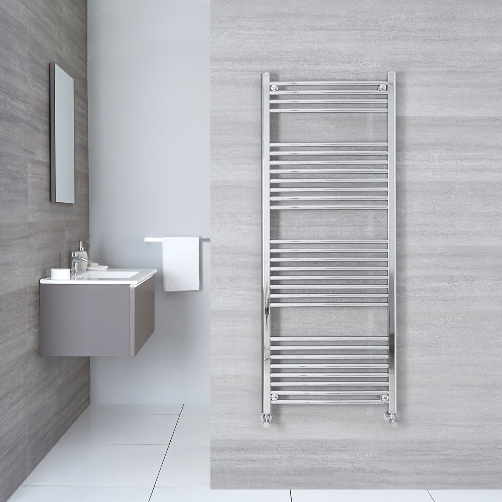 Handtuchheizkörper Gebogen Chrom 1500mm x 600mm 554W - Ischia
