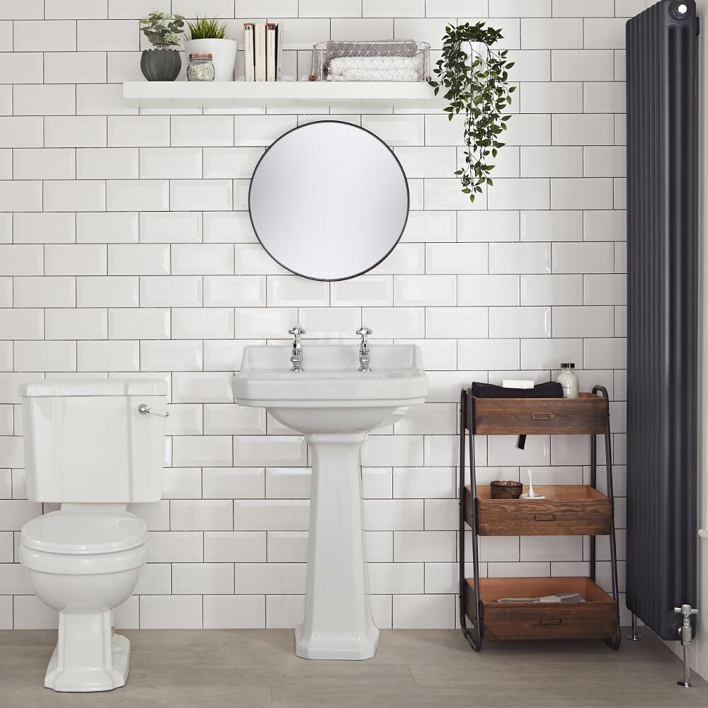 Toilette Traditionell mit Spülkasten aus Keramik - Belvoir