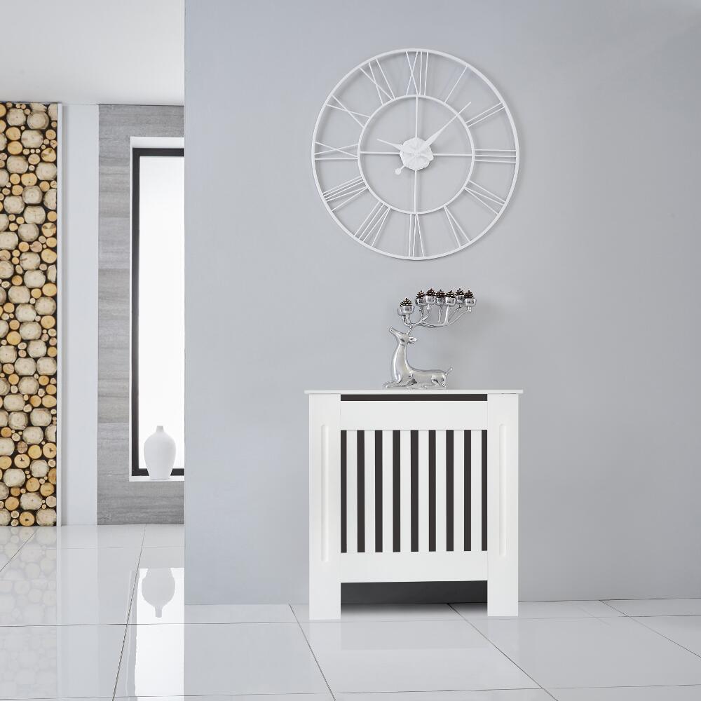 Heizkörperverkleidung Holz Horizontal Weiß 820mm x 780mm - Sutton