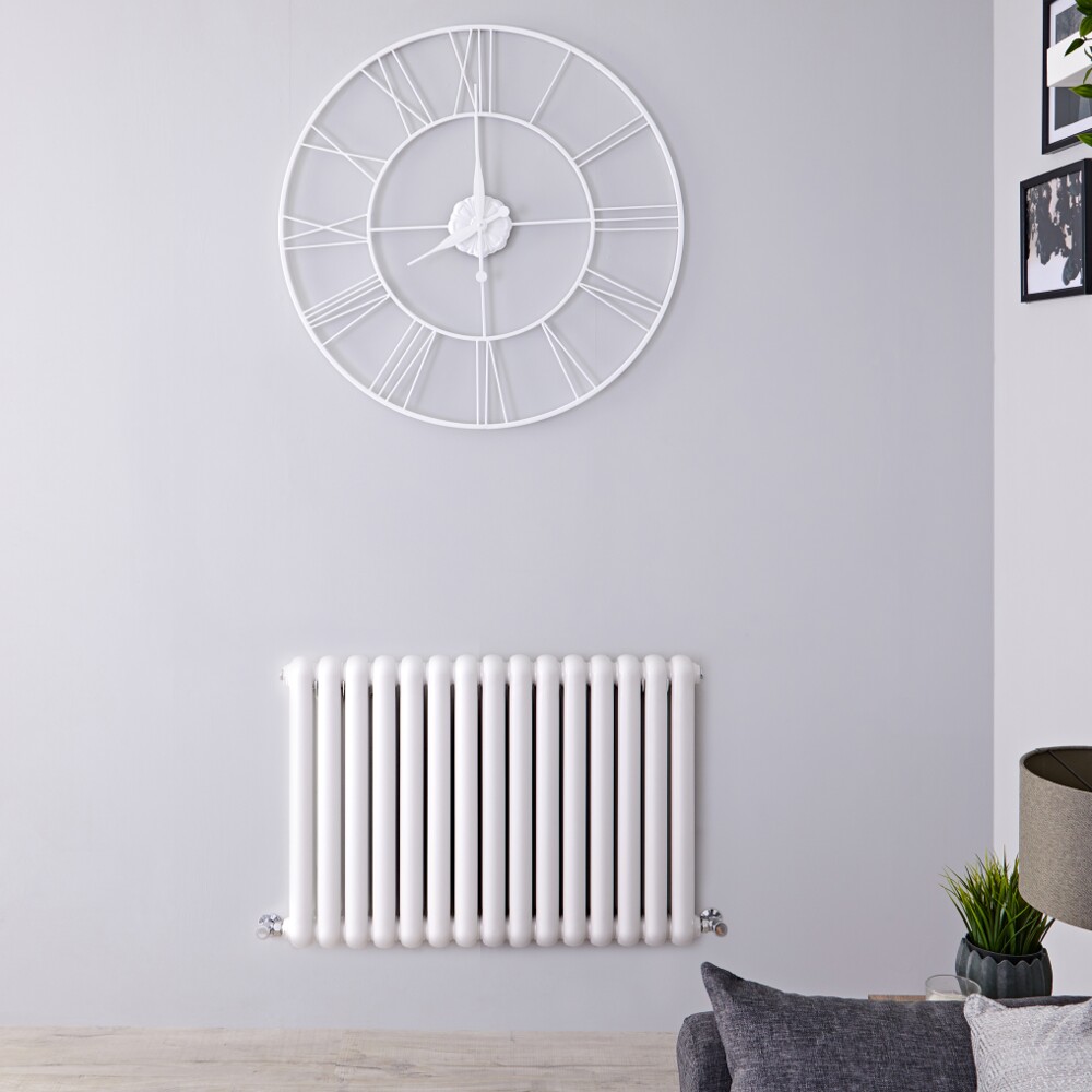 Gliederheizkörper Horizontal 2 Säulen Nostalgie Weiß 635mm x 863mm 1496W - Salvia