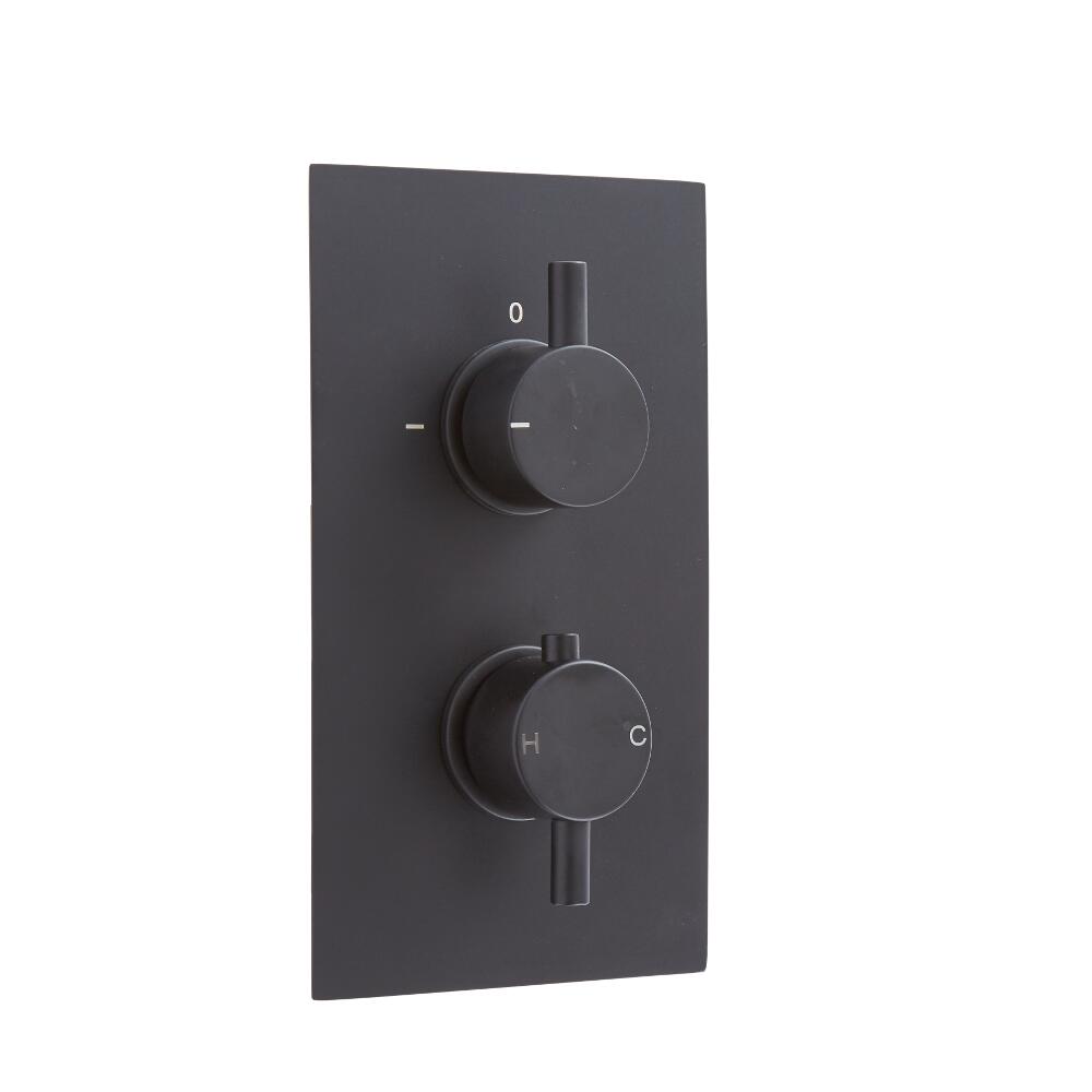 Nox - Schwarzes thermostatisches Duschventil