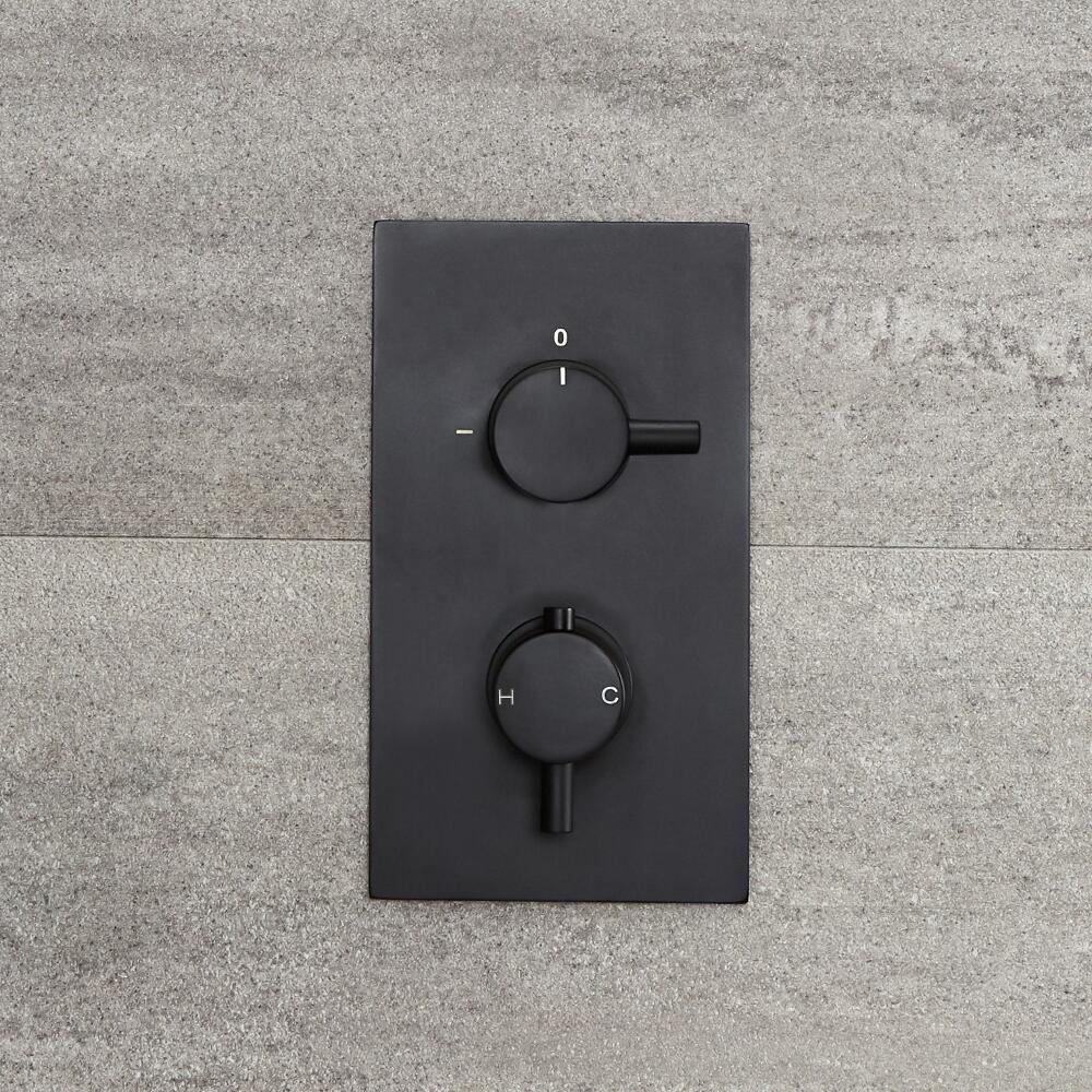 Nox - Schwarzes thermostatisches Duschventil