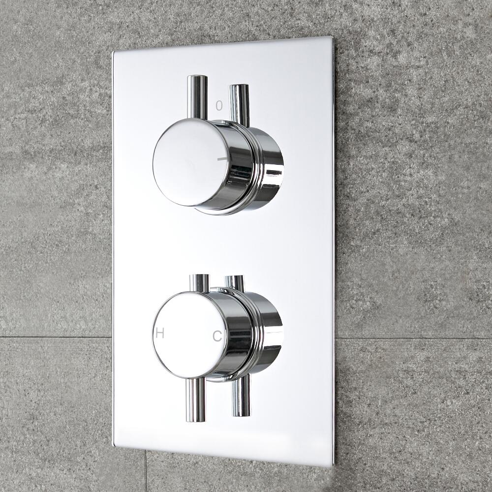 Moderne Twin Armatur runde Griffe Unterputz - Como