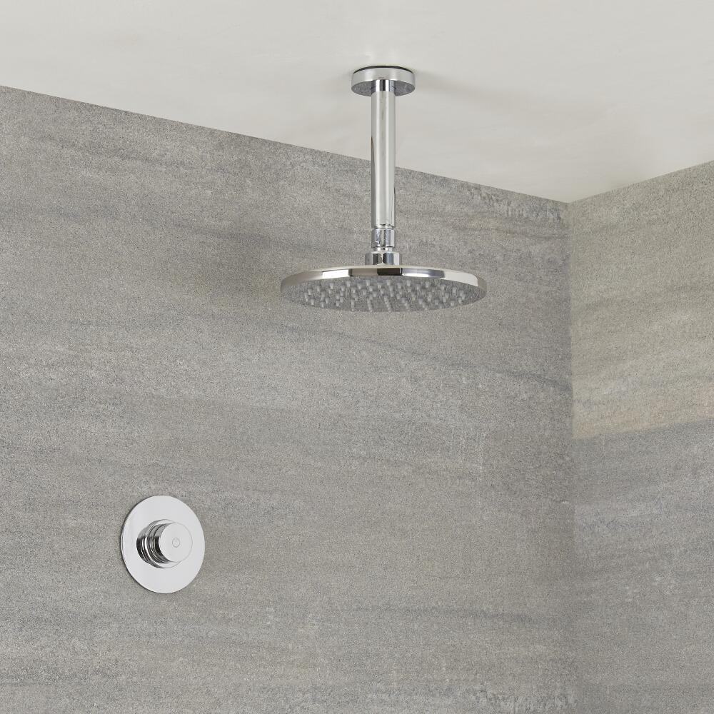 Digitale Dusche für eine Funktion, inkl. rundem 200mm Duschkopf zur Deckenmontage