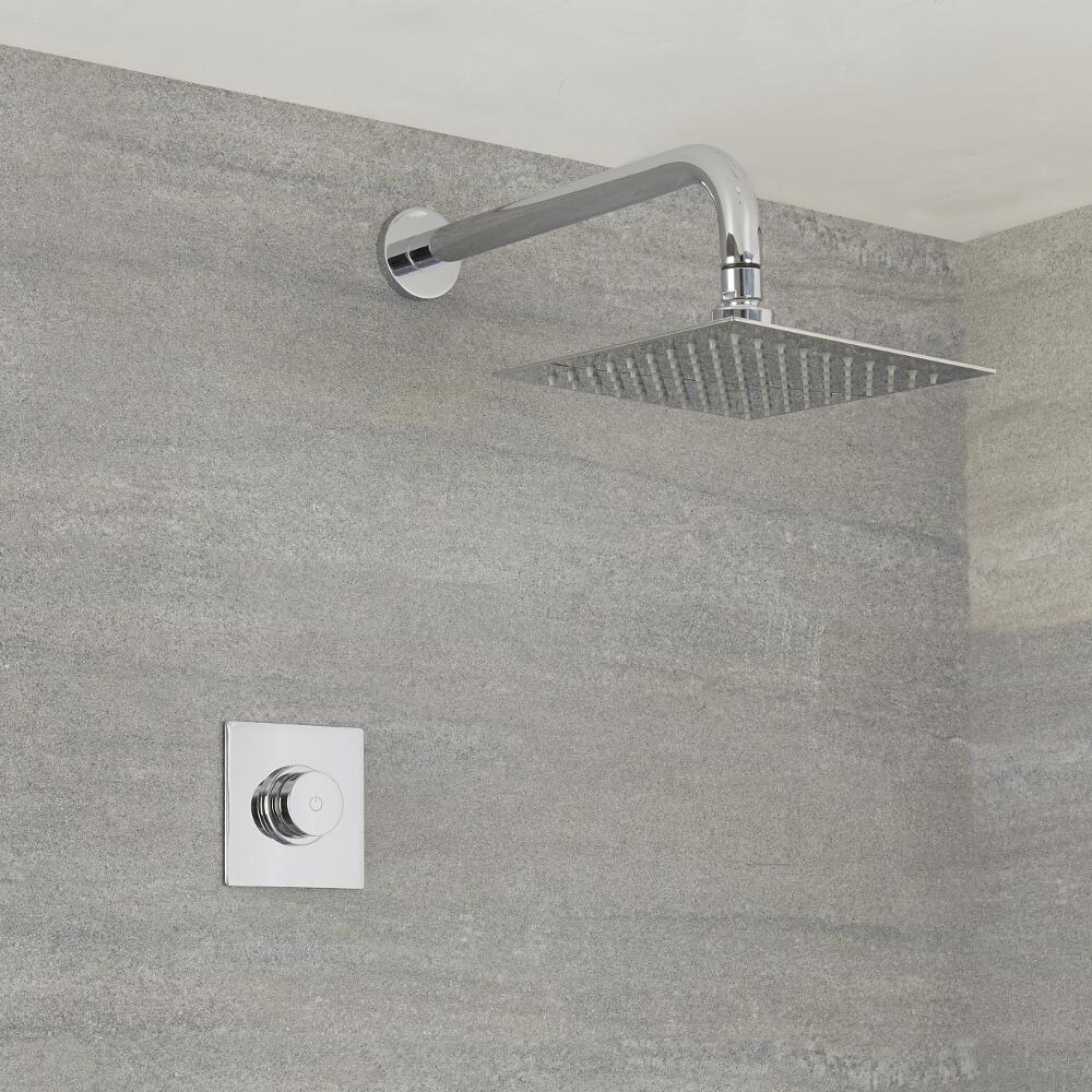 Digitale Dusche für eine Funktion, inkl. quadratischem Duschkopf zur Wandmontage - Narus