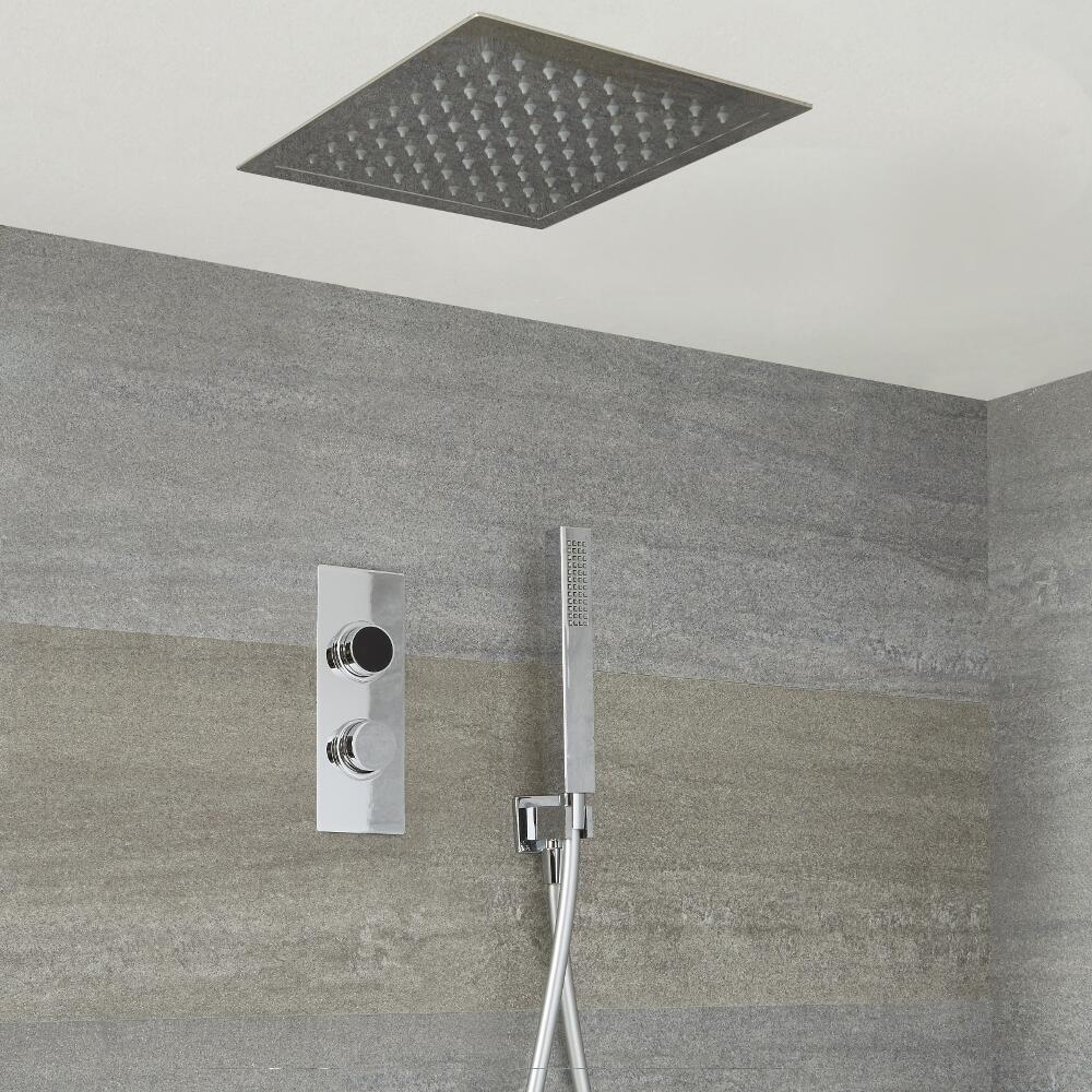 Digitale Dusche für zwei Funktionen, inkl. quadratischem Unterputzduschkopf - Narus