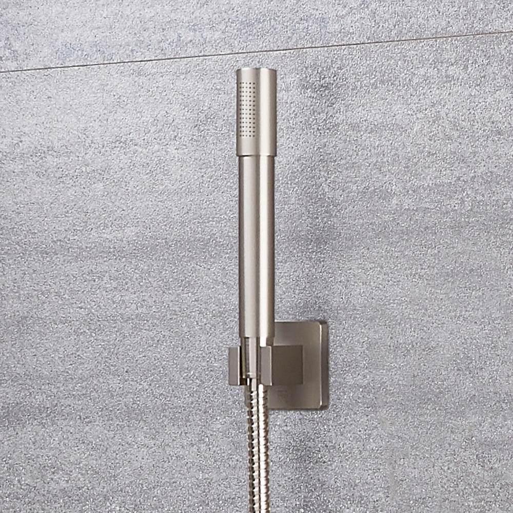 Stabhandbrause in gebürstetem Nickel