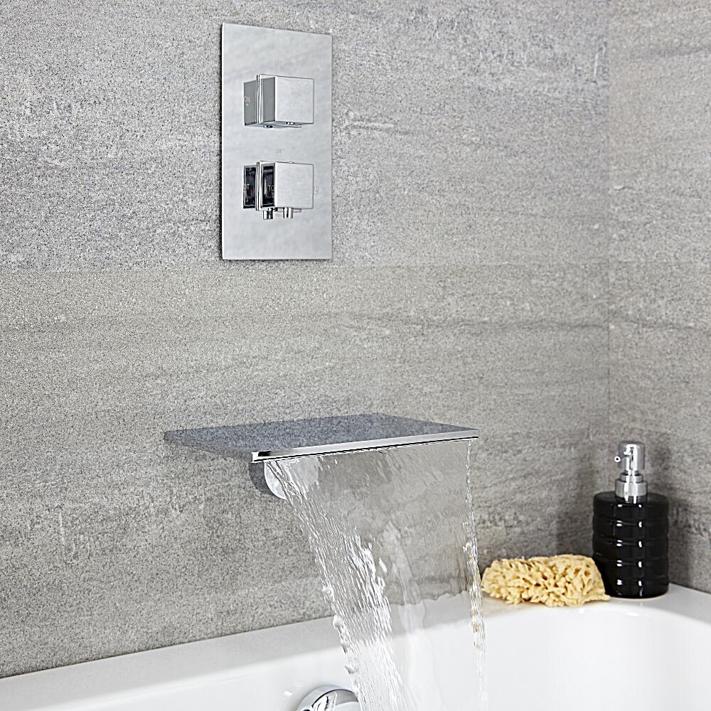Badewannenarmatur mit Wasserfallauslauf - Arvo