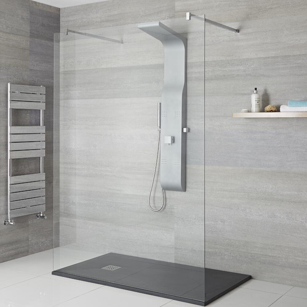 Duschpaneel mit Düsen, nicht thermostatisch & 3 Funktionen in Chrom - Alston