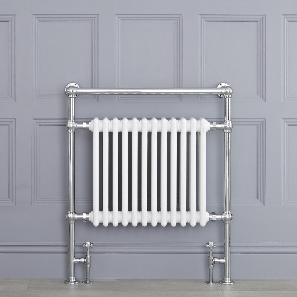 Avon - Weißer traditioneller Handtuchheizkörper - 930mm x 790mm x 155mm, 938 Watt