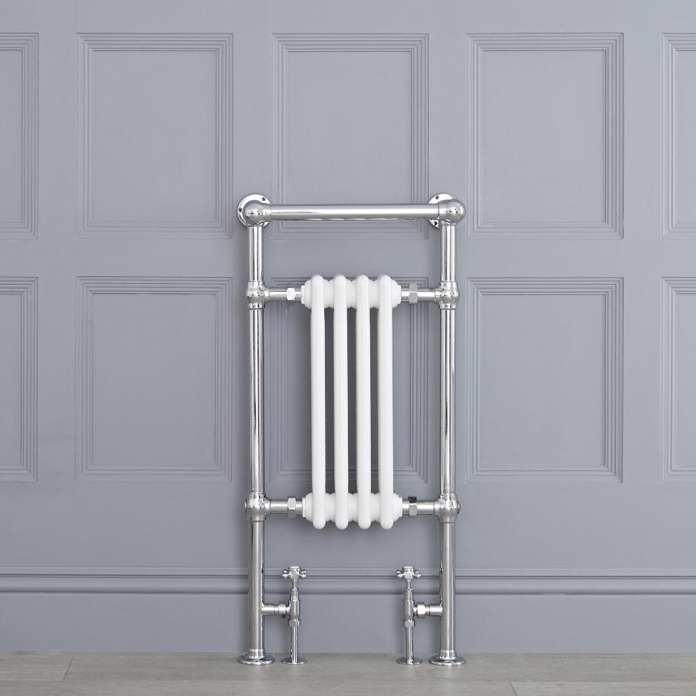 Avon - Weißer traditioneller Handtuchheizkörper - 930mm x 452mm x 230mm