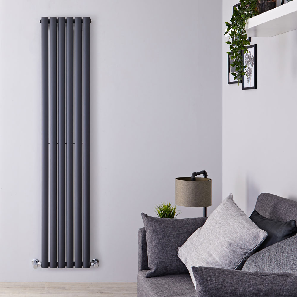 Design Heizkörper Vertikal Einlagig Anthrazit 1780mm x 354mm 892W - Revive