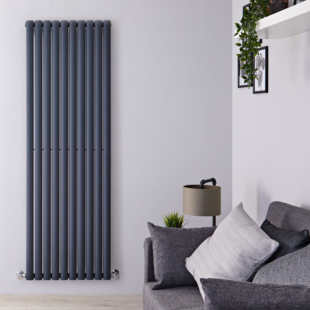 Design Heizkörper Vertikal Einlagig Anthrazit 1780mm x 590mm 1487W - Revive