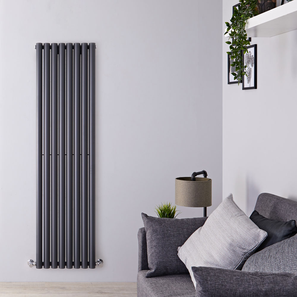 Design Heizkörper Vertikal Einlagig Anthrazit 1780mm x 472mm 1391W - Savy
