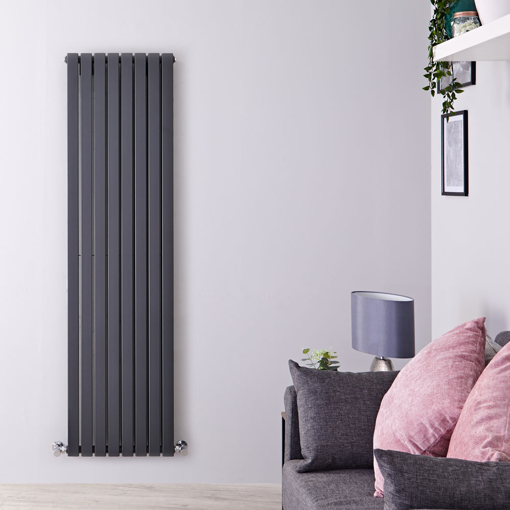 Design Heizkörper Vertikal Doppellagig Anthrazit 1780mm x 472mm 1931W - Sloane