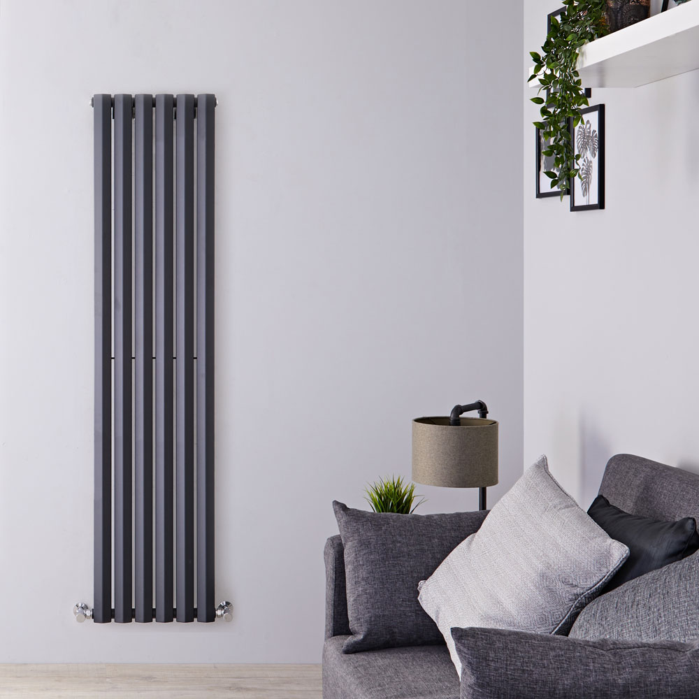 Design Heizkörper Vertikal Einlagig Anthrazit 1780mm x 420mm 1050W - Vital