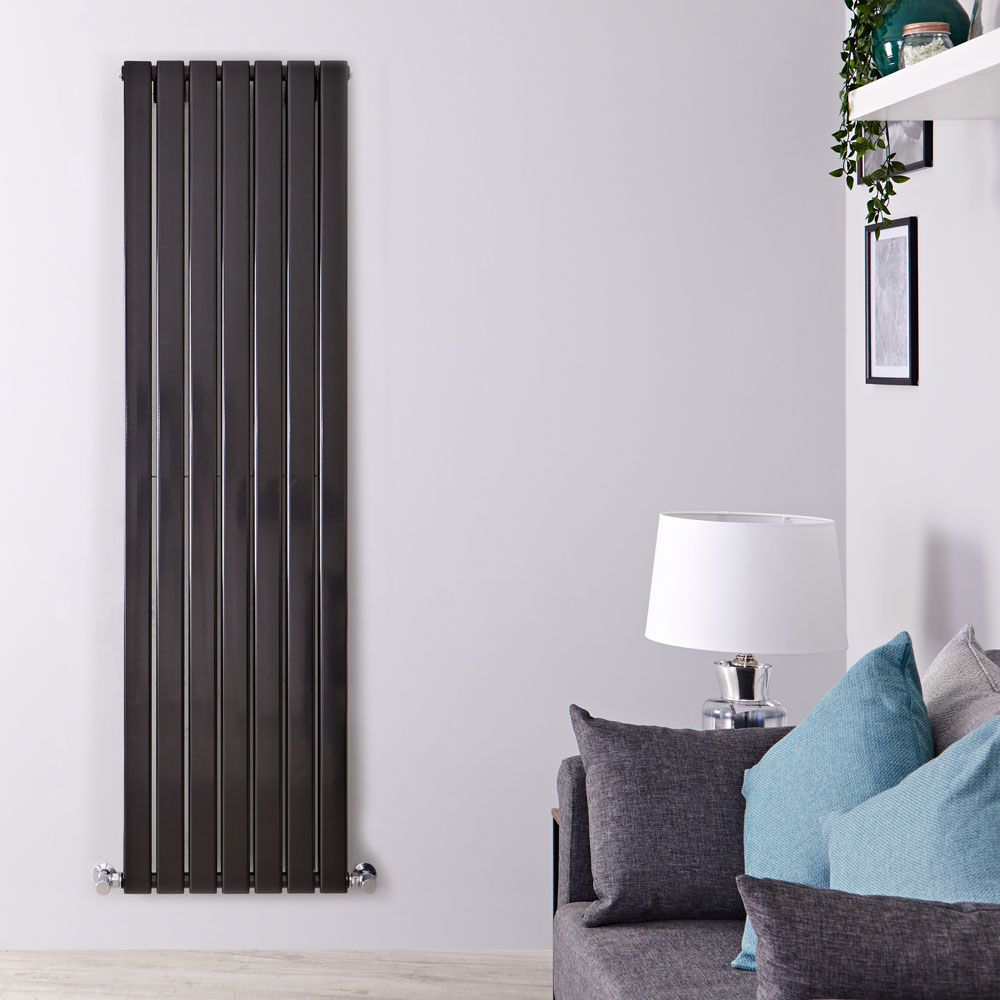 Design Heizkörper Vertikal Doppellagig Schwarz 1780mm x 490mm 1732W - Delta