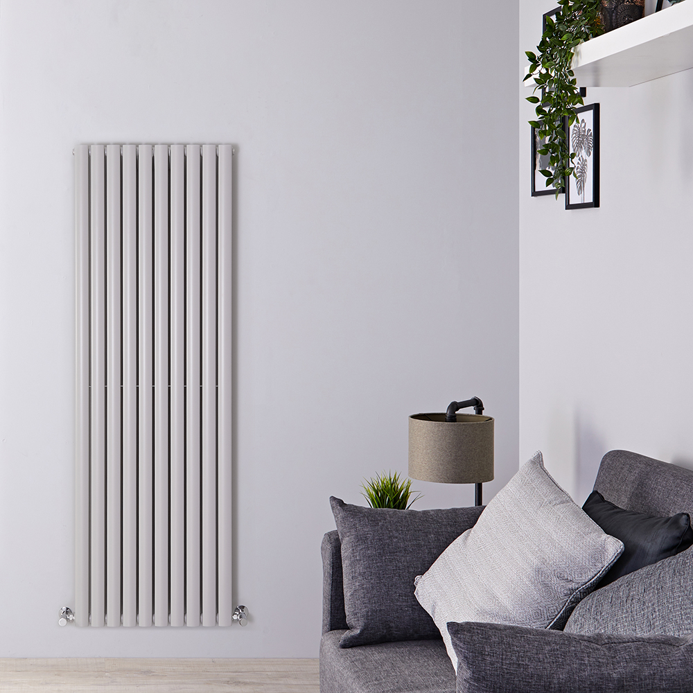 Design Heizkörper Vertikal Doppellagig Hellgrau 1780mm x 590mm 2335W - Revive