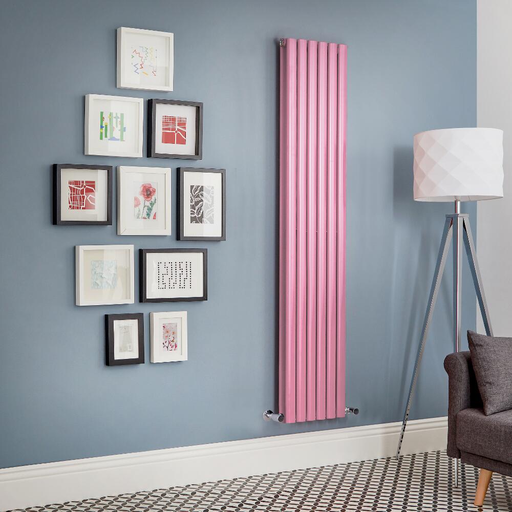 Design Heizkörper Vertikal Doppellagig Rosa Revive - Größe wählbar