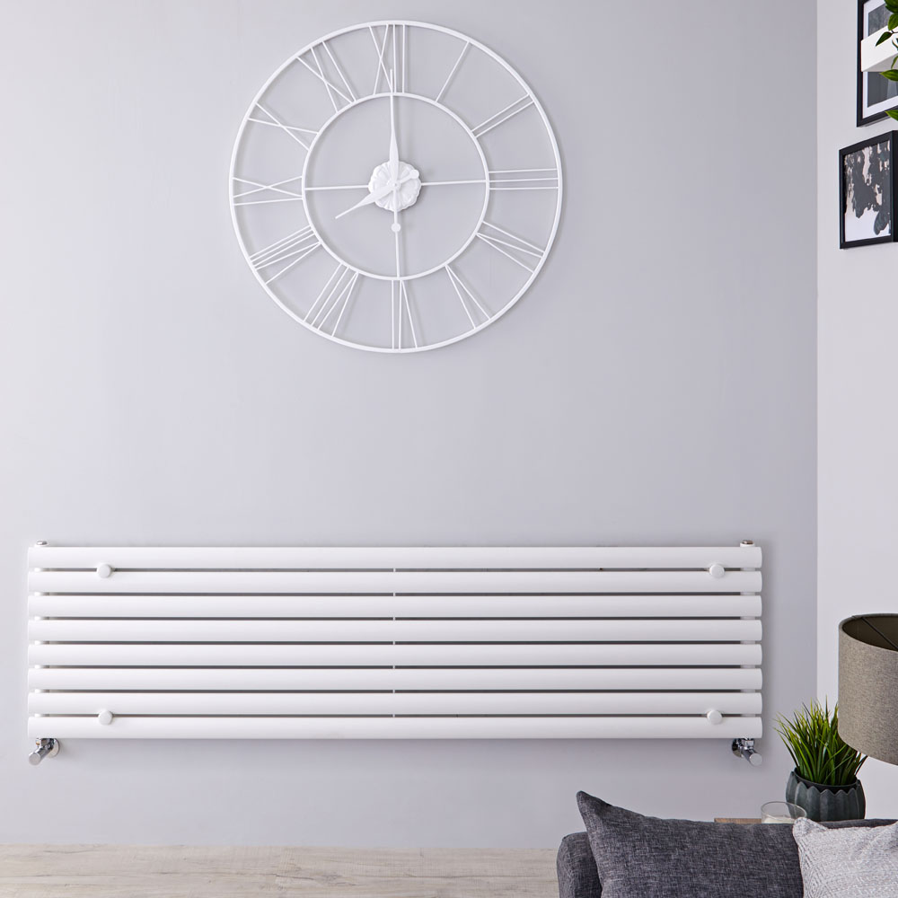 Design Heizkörper Horizontal Einlagig Weiß 472mm x 1780mm 1162W - Revive