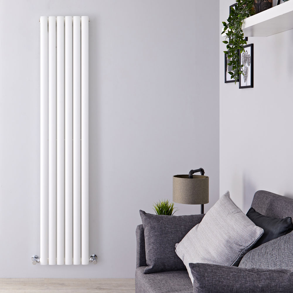 Design Heizkörper Vertikal Einlagig Weiß 1780mm x 354mm 892W - Revive