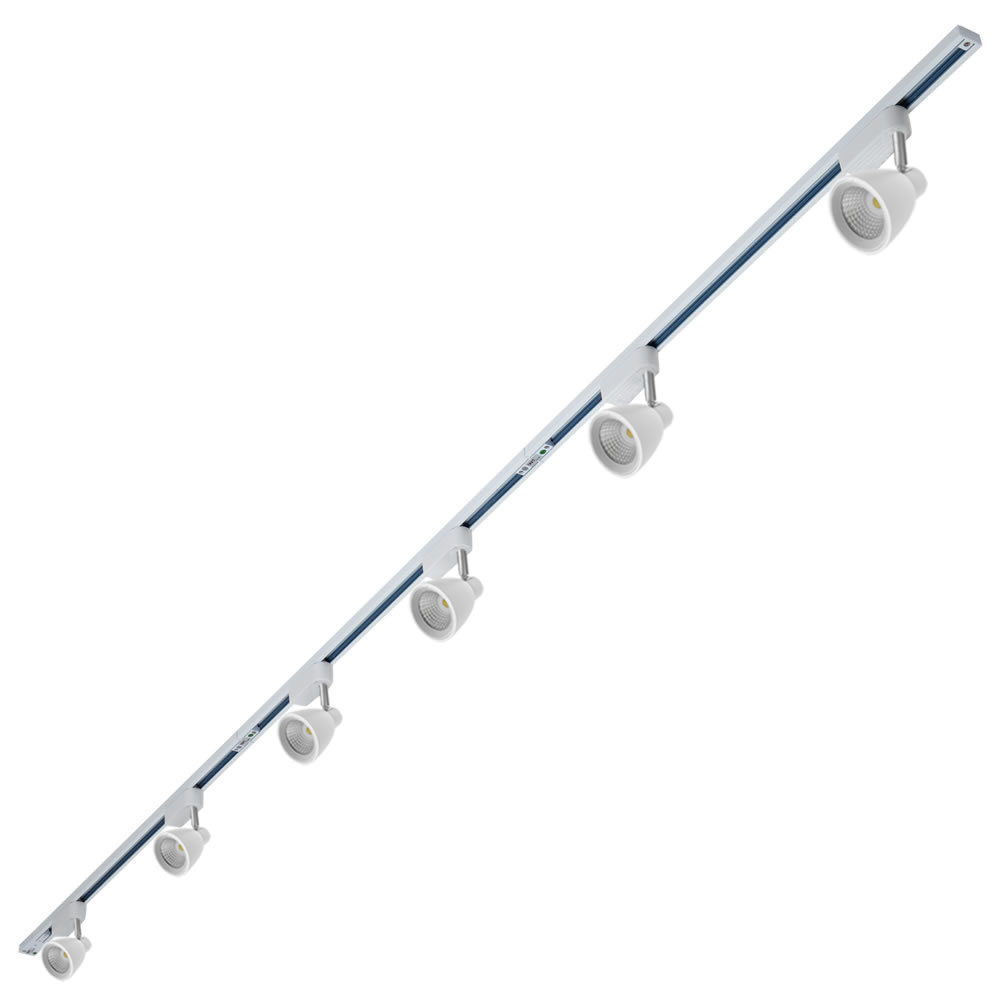 Biard 3x dimmbare LED Schienenleuchtsysteme 3x 1m Weiß mit 6x 10W Leuchten