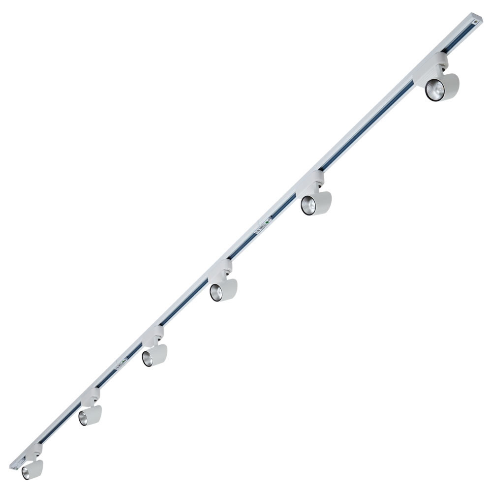 Biard 6x LED Schienenstrahler mit 3x 1m Leiste Weiß
