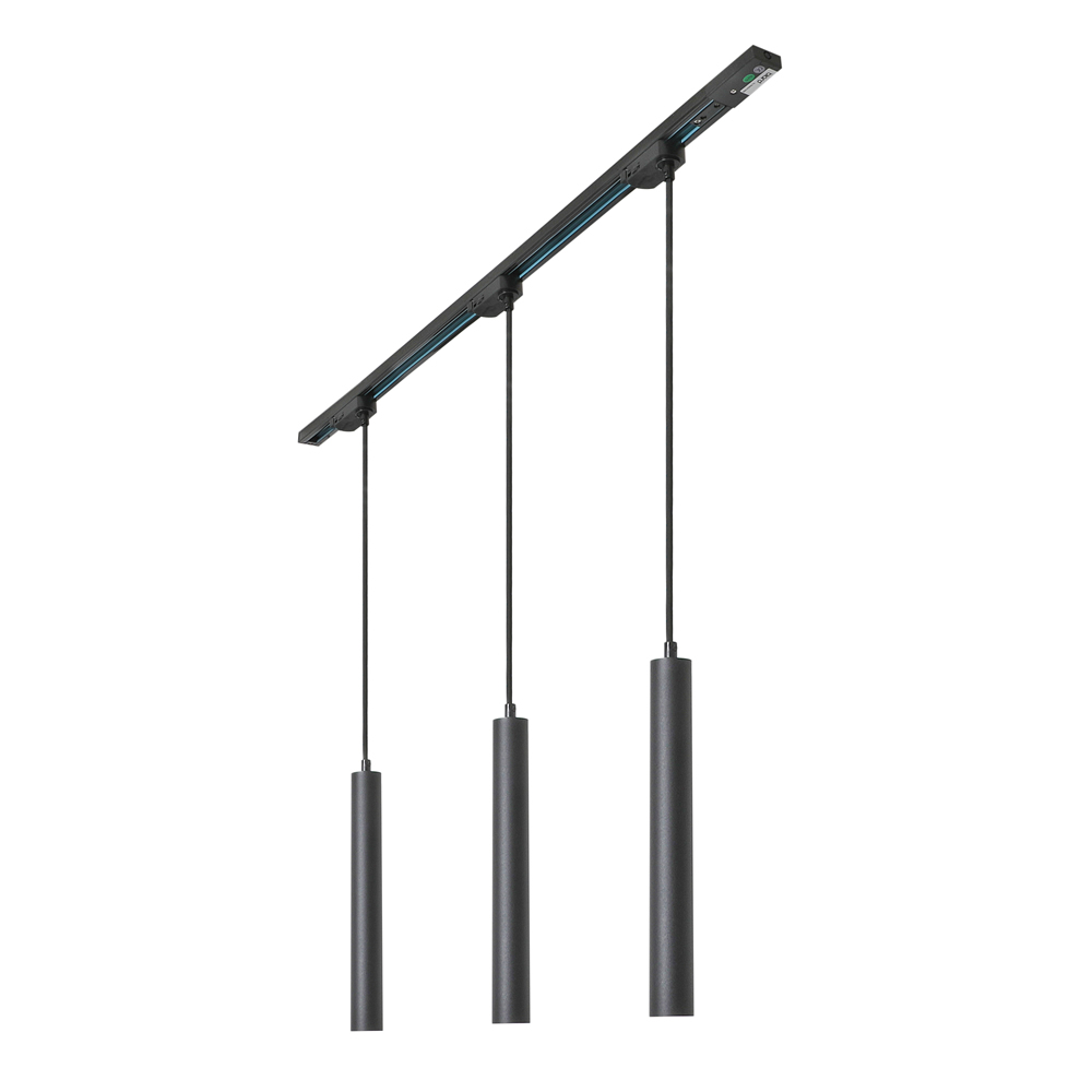 Biard Liv LED 3 x 5W Pendelleuchte mit 1m Schiene - Schwarz