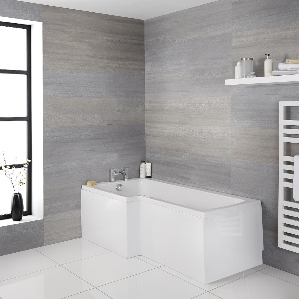 Moderne Dusch- und Badewanne für die linke Ecke 1700mm - ohne Paneel