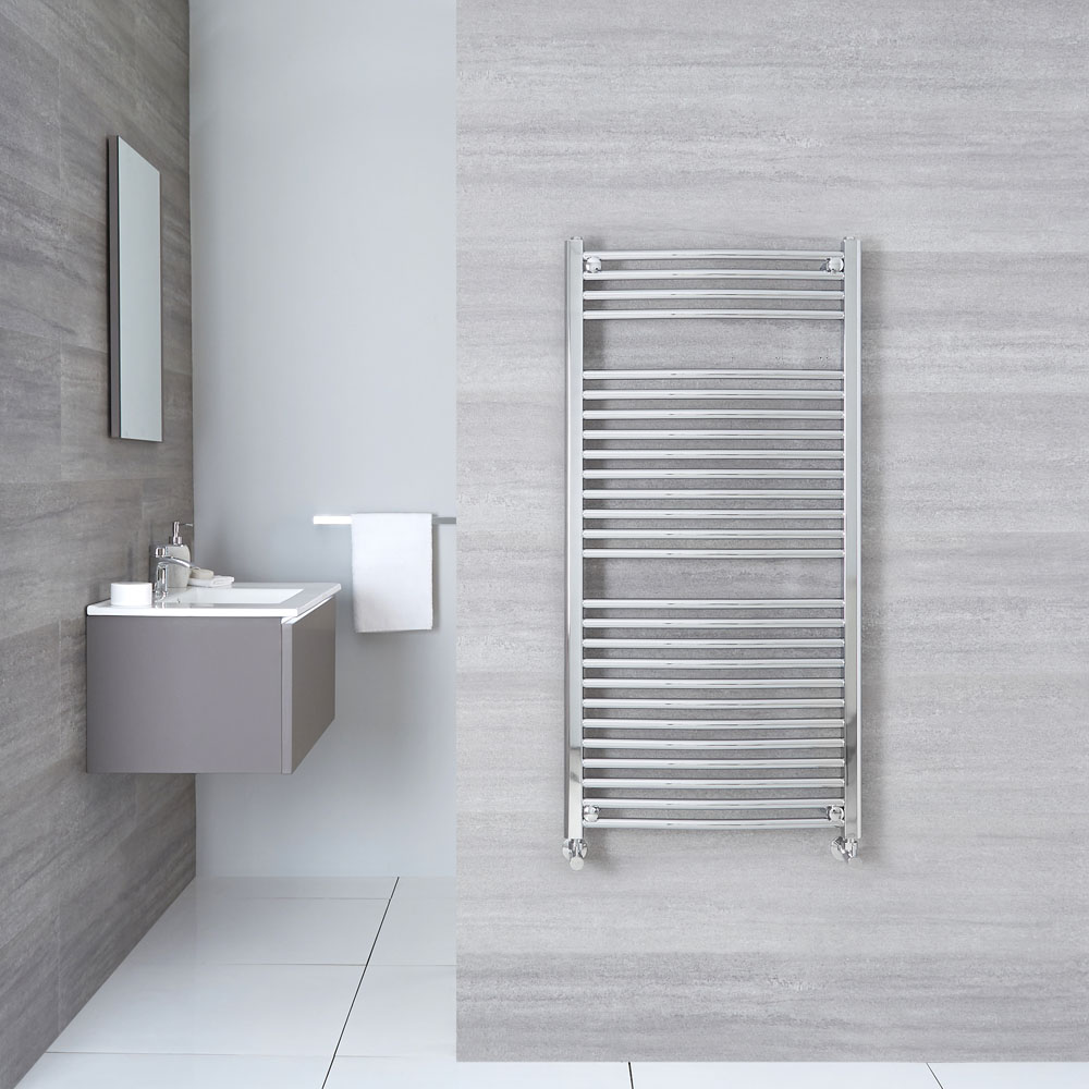 Handtuchheizkörper Gebogen Chrom 1200mm x 600mm 570W - Ischia