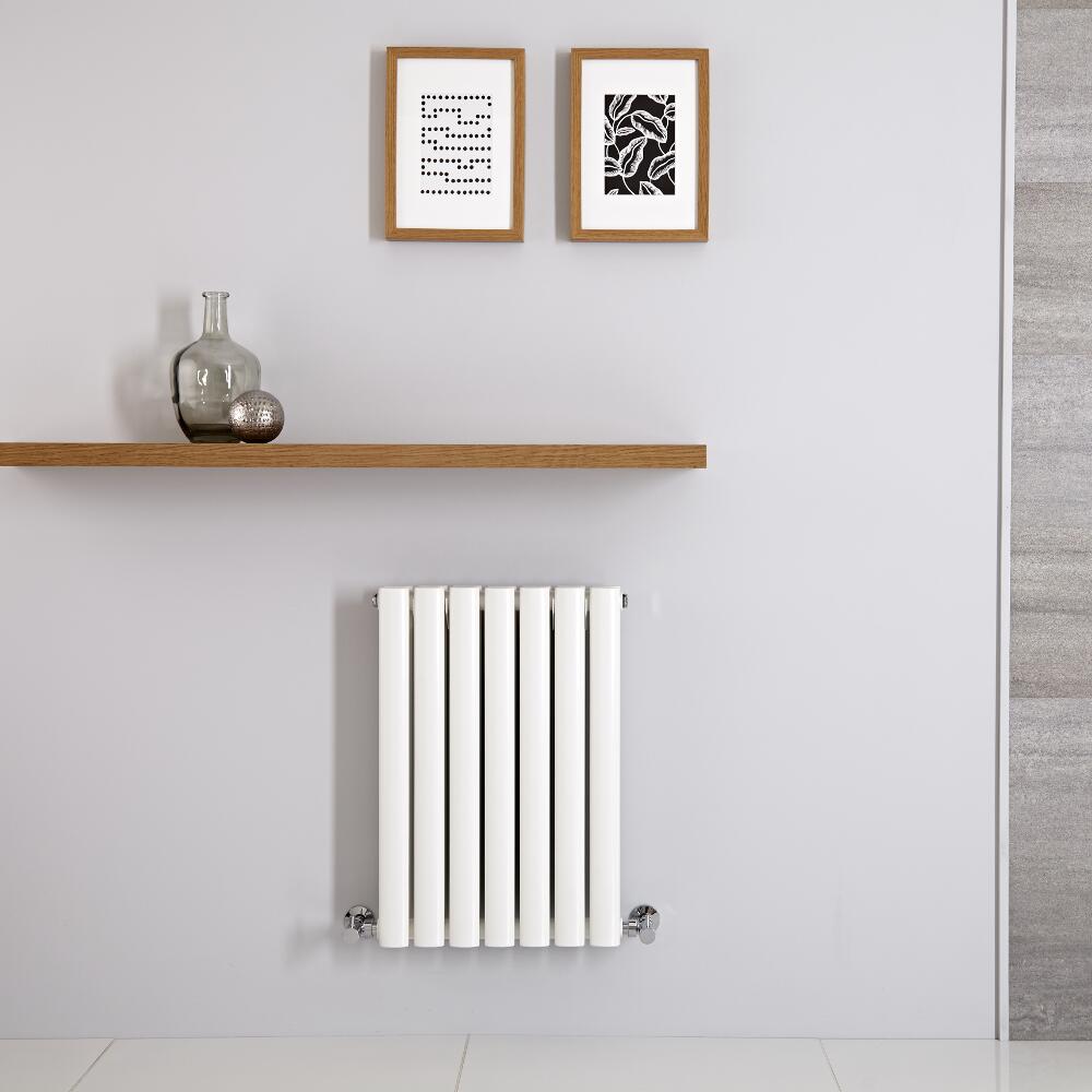 Design Heizkörper Horizontal Doppellagig Weiß 600mm x 415mm 548W - Revive