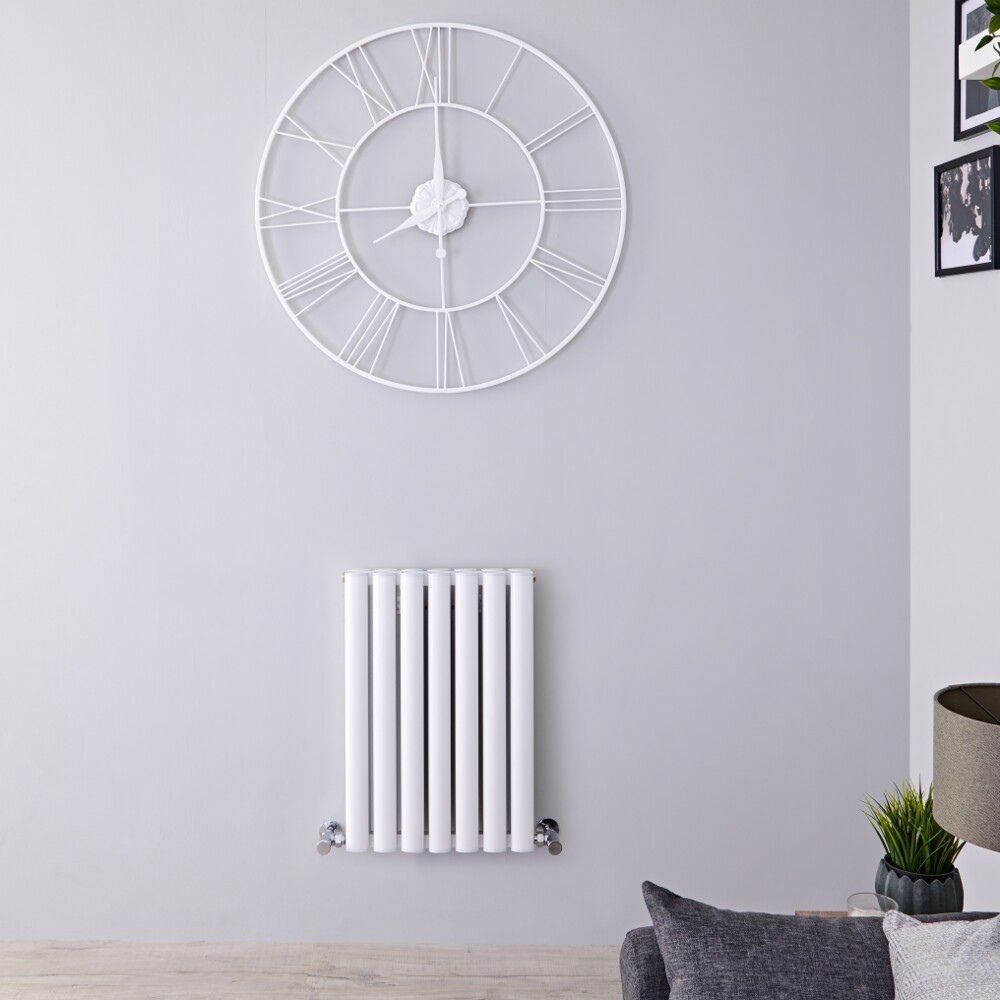 Design Heizkörper Horizontal Doppellagig Weiß 600mm x 415mm 548W - Revive