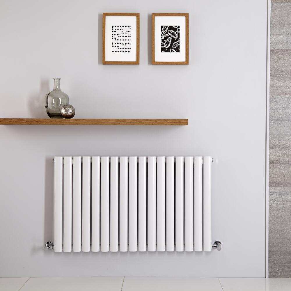Design Heizkörper Horizontal Einlagig Weiß 600mm x 1000mm 948W - Revive