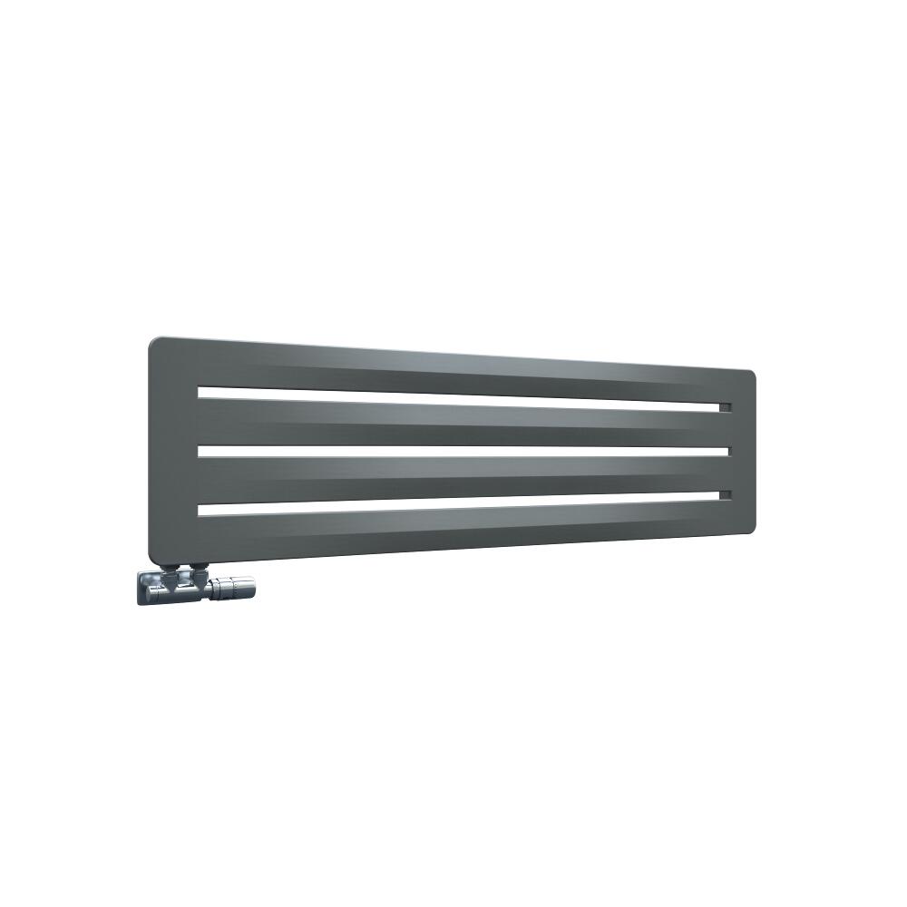 Design Heizkörper Horizontal Einlagig Steingrau 325mm x 1200mm - Leba