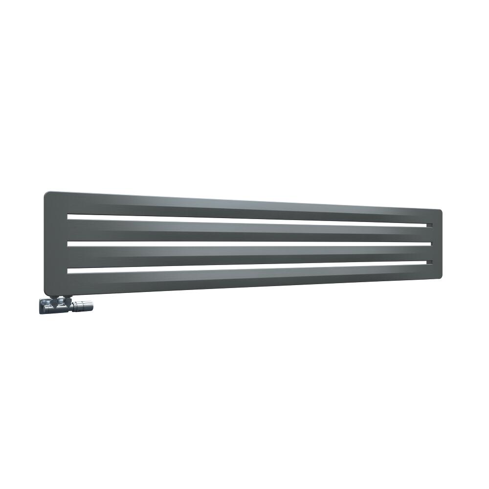 Design Heizkörper Horizontal Einlagig Steingrau 325mm x 1800mm - Leba