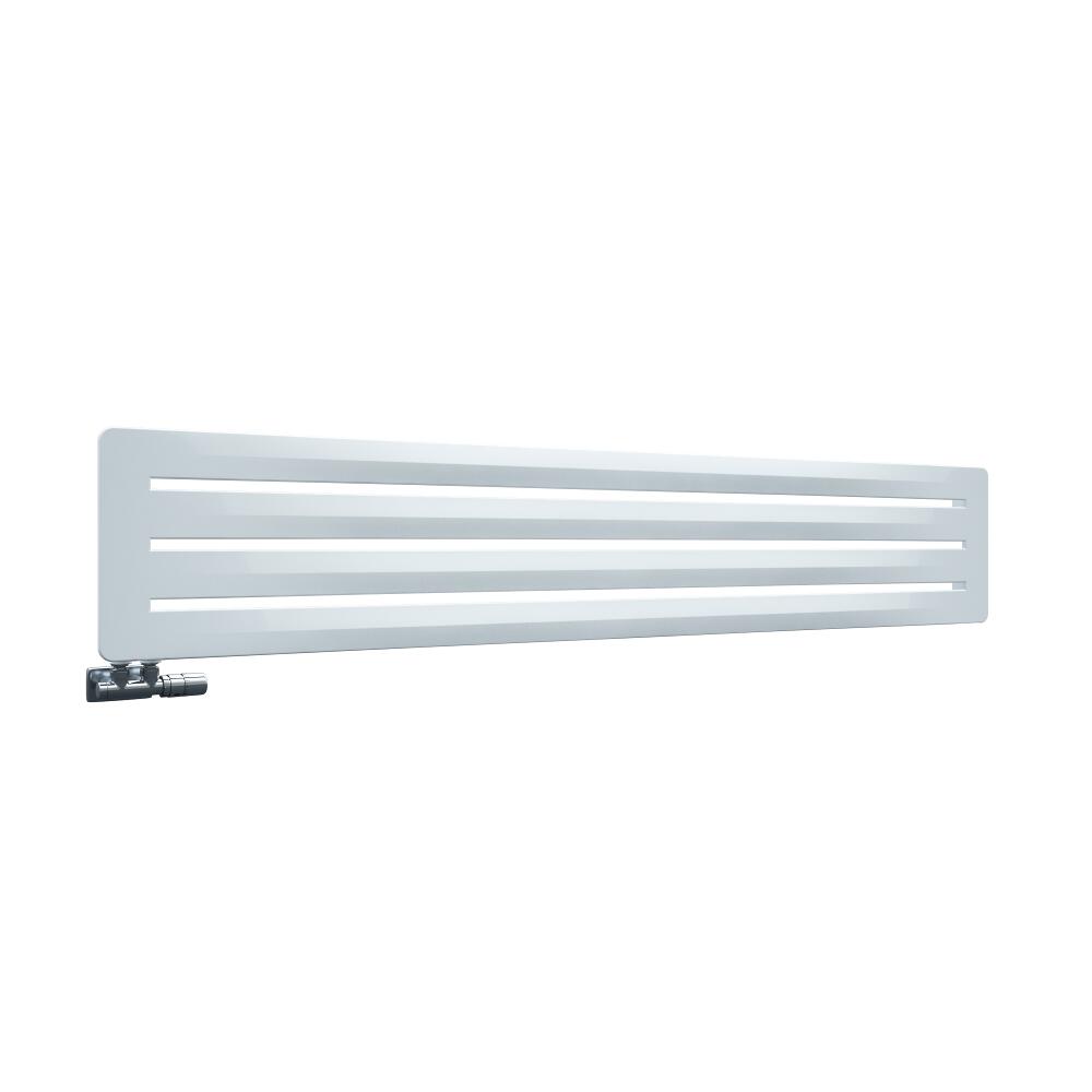 Design Heizkörper Horizontal Einlagig Weiß 325mm x 1800mm - Leba