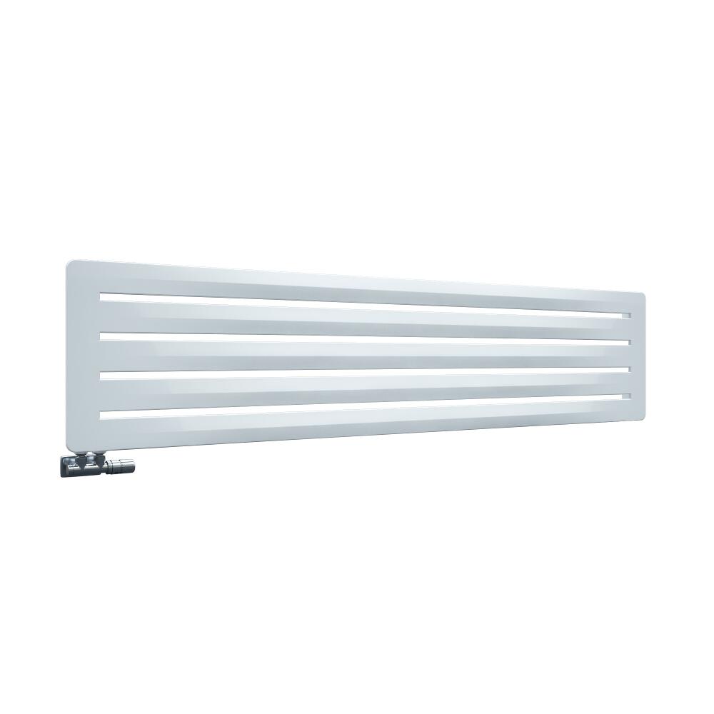 Design Heizkörper Horizontal Einlagig Weiß 410mm x 1800mm - Leba