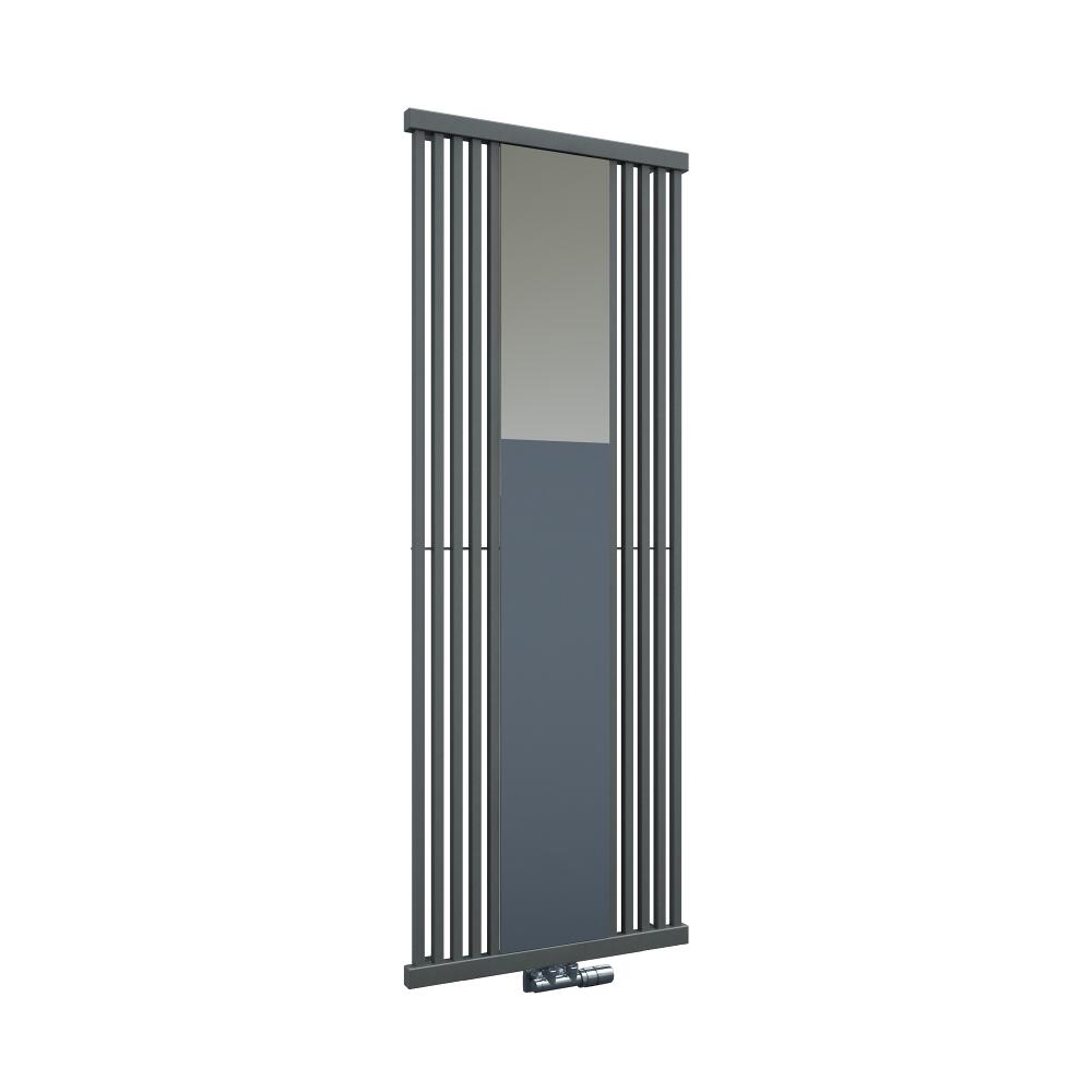 Design Heizkörper mit Spiegel Vertikal Einlagig Steingrau 1700mm x 640mm - Lublin